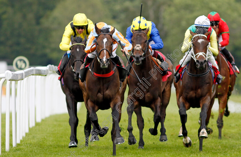 Spanish-Blaze-0004 
 SPANISH BLAZE (left, Kieran Shoemark) beats QUATRE BRAS (right) in The Win Up To £2M With Golden Goals Handicap
Sandown 15 Jun 2024 - Pic Steven Cargill / Racingfotos.com