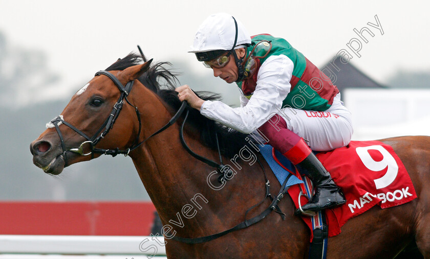 Without-Parole-0006 
 WITHOUT PAROLE (Frankie Dettori) wins The Matchbook Is Commission Free Heron Stakes Sandown 24 May 2018 - Pic Steven Cargill / Racingfotos.com