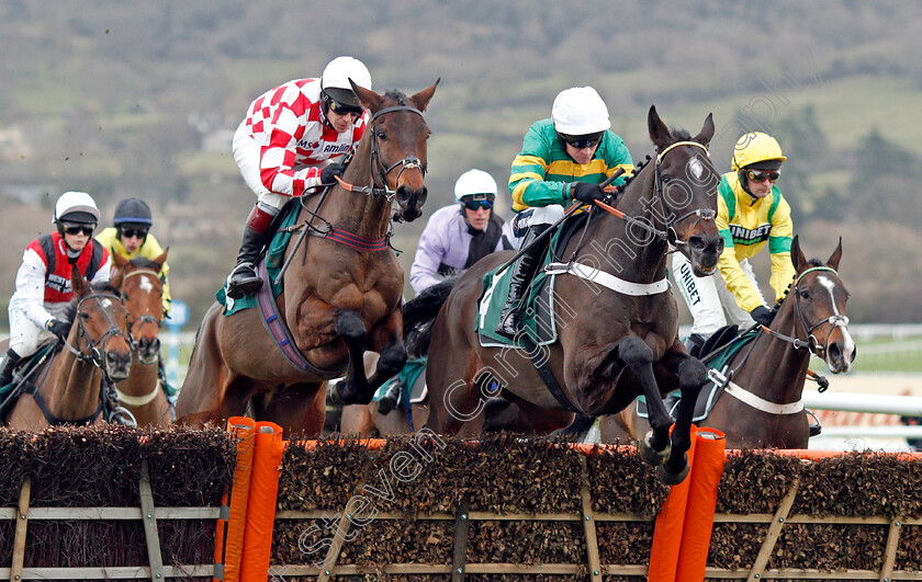 Chantry-House-0002 
 CHANTRY HOUSE (right, Barry Geraghty) beats PILEON (left) in The British EBF National Hunt Novices Hurdle
Cheltenham 13 Dec 2019 - Pic Steven Cargill / Racingfotos.com