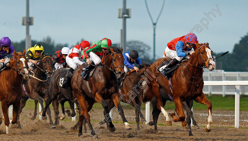 Animal-Instinct-0001 
 ANIMAL INSTINCT (Ryan Tate) beats KARIBANA (centre) in The totepool Cashback Club At totesport.com EBF Novice Stakes
Chelmsford 24 Oct 2019 - Pic Steven Cargill / Racingfotos.com