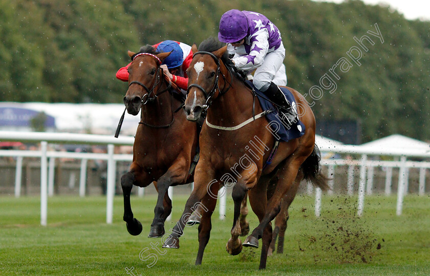 Lady-Aria-0001 
 LADY ARIA (right, Hayley Turner) with ICE GALA (left) 
Newmarket 10 Aug 2018 - Pic Steven Cargill / Racingfotos.com