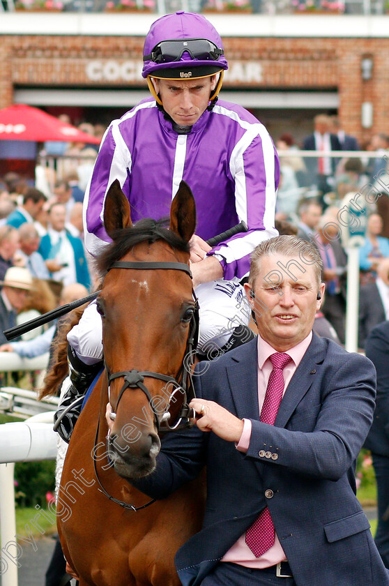 Snowfall-0001 
 SNOWFALL (Ryan Moore) before winning The Darley Yorkshire Oaks
York 19 Aug 2021 - Pic Steven Cargill / Racingfotos.com