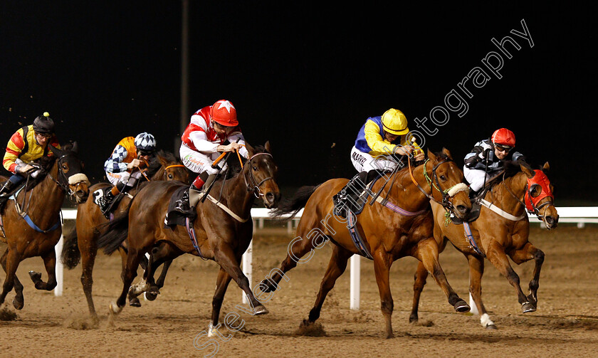 Cashel-0001 
 CASHEL (2nd right, Tom Marquand) beats CLASSIC CHARM (left) in The Bet totescoop6 At totesport.com Handicap
Chelmsford 21 Feb 2019 - Pic Steven Cargill / Racingfotos.com