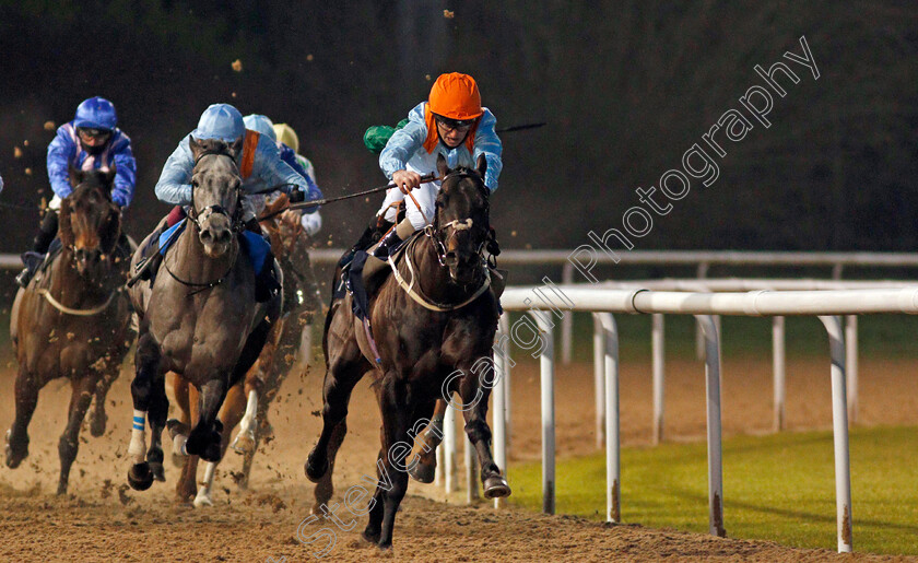 One-Hart-0005 
 ONE HART (Joe Fanning) wins The Bombardier British Hopped Amber Beer Claiming Stakes
Wolverhampton 18 Jan 2021 - Pic Steven Cargill / Racingfotos.com