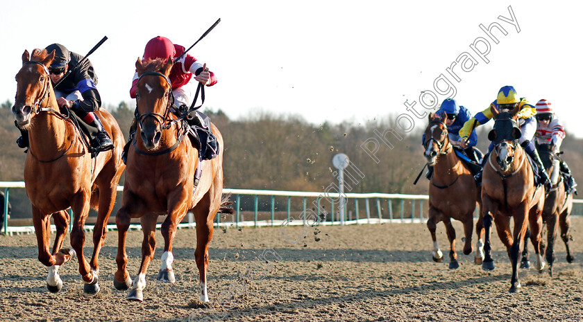 Will-To-Win-0002 
 WILL TO WIN (2nd left, Jack Mitchell) beats NEVER BEFORE (left) in The Ladbrokes Home Of The Odds Boost Handicap
Lingfield 8 Feb 2020 - Pic Steven Cargill / Racingfotos.com