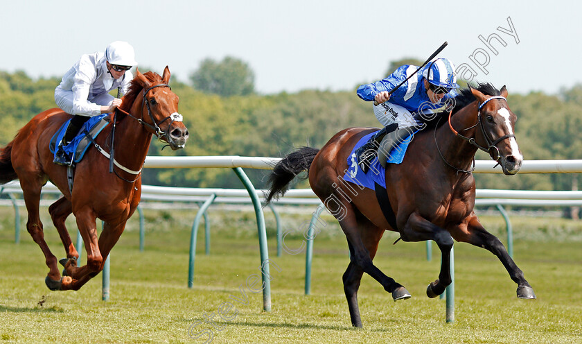 Ibraz-0002 
 IBRAZ (Jim Crowley) beats INFRASTRUCTURE (left) in The Champions League Final Betting At 188bet Novice Median Auction Stakes Nottingham 22 May 2018 - Pic Steven Cargill / Racingfotos.com