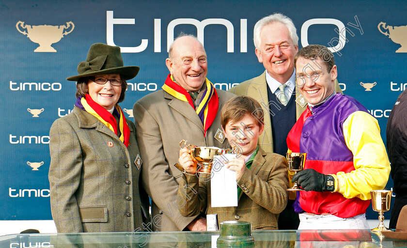 Native-River-0022 
 Presentation to Richard Johnson and Garth and Anne Broom for The Timico Cheltenham Gold Cup won by NATIVE RIVER Cheltenham 16 Mar 2018 - pic Steven Cargill / Racingfotos.com