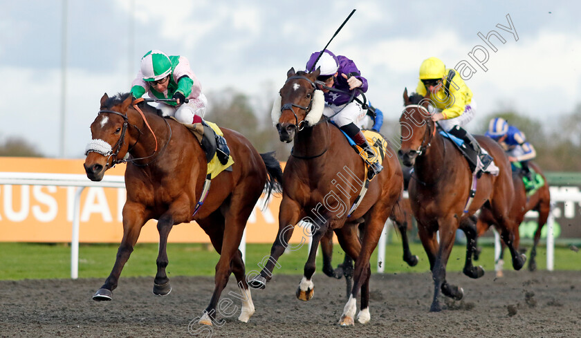 Celtic-Warrior-0004 
 CELTIC WARRIOR (left, Oisin Murphy) beats MASHADI (centre) in The Additional Maiden Stakes
Kempton 3 Apr 2024 - Pic Steven Cargill / Racingfotos.com