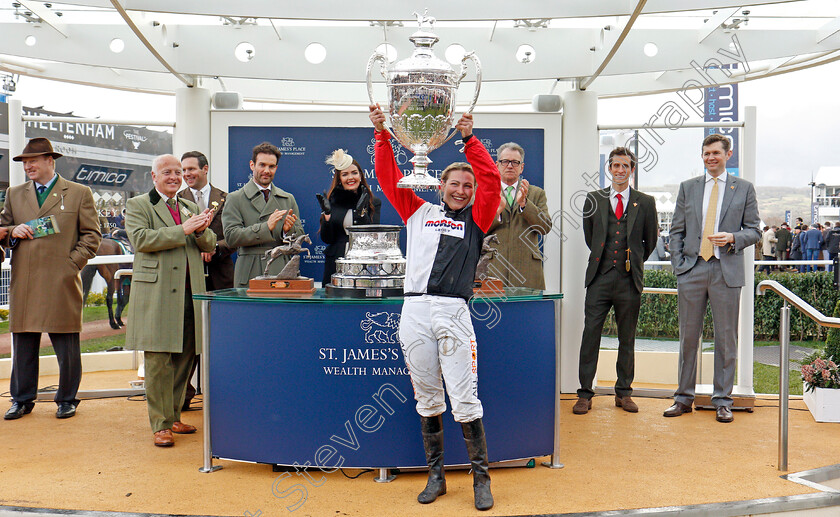 Pacha-Du-Polder-0008 
 Presentation to Harriet Tucker for The St James's Place Foxhunter Challenge Cup won by PACHA DU POLDER Cheltenham 16 Mar 2018 - pic Steven Cargill / Racingfotos.com