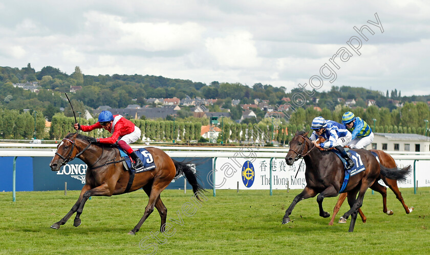 Inspiral-0006 
 INSPIRAL (Frankie Dettori) wins The Prix du Haras de Fresnay-le-Buffard Jacques le Marois
Deauville 13 Aug 2023 - Pic Steven Cargill / Racingfotos.com