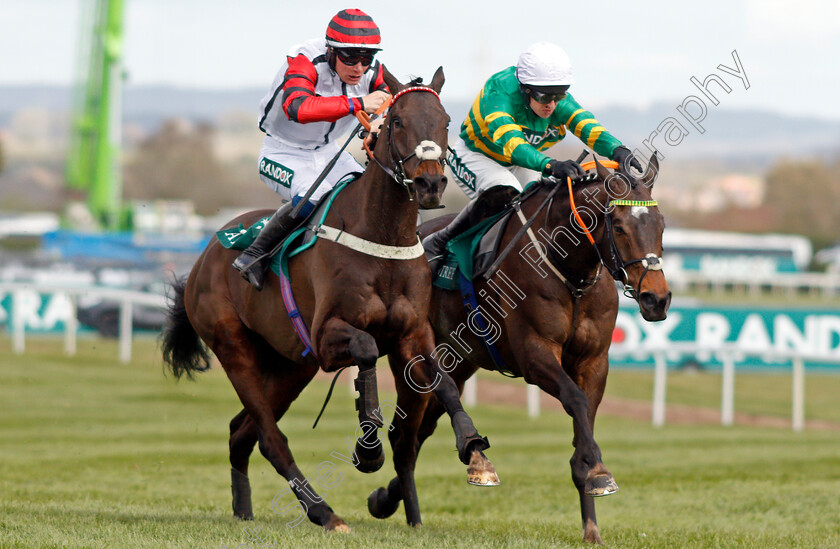 Party-Business-0001 
 PARTY BUSINESS (left, Charlie Todd) beats ILIKEDWAYURTHINKIN (right) in the EFT Construction Handicap Hurdle
Aintree 9 Apr 2022 - Pic Steven Cargill / Racingfotos.com