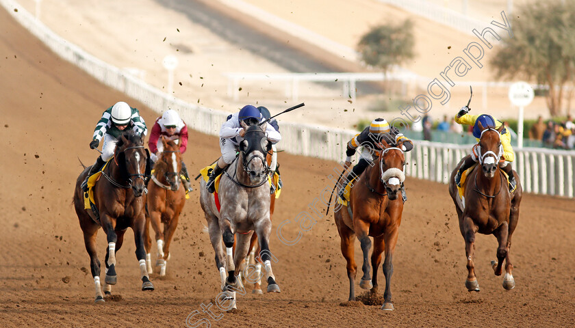 Chiefdom-0004 
 CHIEFDOM (2nd left, Royston Ffrench) beats SHAMAAL NIBRAS (2nd right) JUST A PENNY (right) and YULONG WARRIOR (left) in The Jebel Ali Mile
Jebel Ali 24 Jan 2020 - Pic Steven Cargill / Racingfotos.com