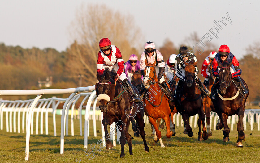 Bazarov-0001 
 BAZAROV (Gavon Sheehan) leads the field
Market Rasen 19 Apr 2021 - Pic Steven Cargill / Racingfotos.com