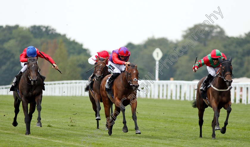 Clon-Coulis-0003 
 CLON COULIS (right, Ben Curtis) beats DI FEDE (centre) and PREENING (left) in The Markerstudy British EBF Valiant Stakes
Ascot 27 Jul 2018 - Pic Steven Cargill / Racingfotos.com