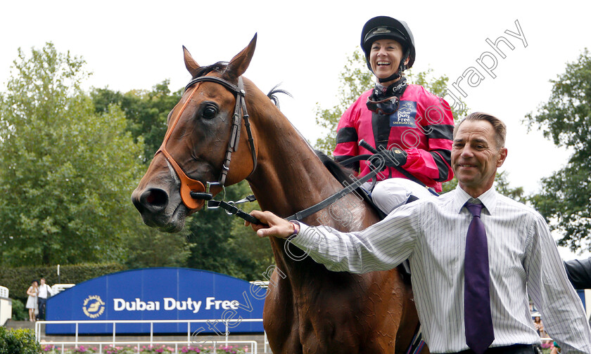 Via-Serendipity-0005 
 VIA SERENDIPITY (Hayley Turner) after The Dubai Duty Free Shergar Cup Mile
Ascot 11 Aug 2018 - Pic Steven Cargill / Racingfotos.com