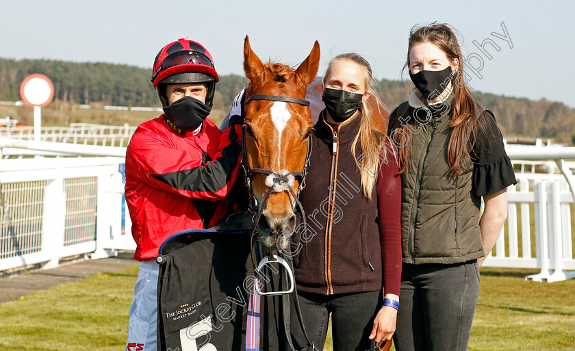 Sufi-0004 
 SUFI (Kevin Jones) after The Mansionbet Watch And Bet Novices Hurdle
Market Rasen 19 Apr 2021 - Pic Steven Cargill / Racingfotos.com