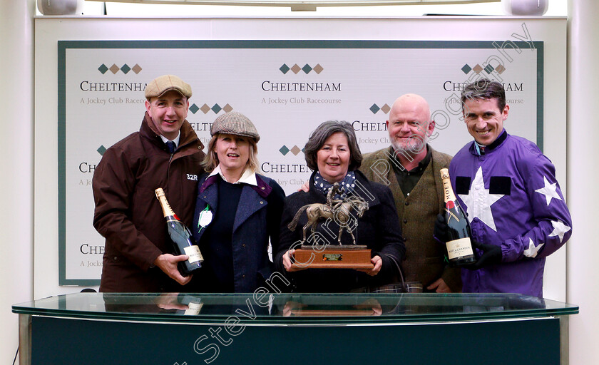 Red-Hot-Chilly-0006 
 Presentation to Mr & Mrs Mutch, Fergal O'Brien and Paddy Brennan for The Swanee River Supports Countryside Alliance Novices Handicap Hurdle won by RED HOT CHILLY
Cheltenham 16 Nov 2018 - Pic Steven Cargill / Racingfotos.com