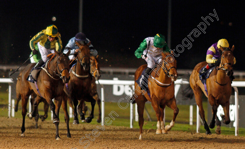 Princess-Layan-0002 
 PRINCESS LAYAN (centre, Jack Garritty) beats BAILEYS WARRIOR (left) in The Ladbrokes Watch Racing Online For Free Fillies Novice Stakes
Wolverhampton 4 Jan 2021 - Pic Steven Cargill / Racingfotos.com