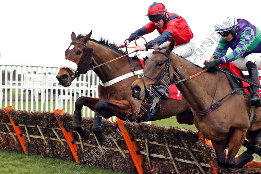 Bailarico-0002 
 BAILARICO (left, Gavin Sheehan) beats LARKBARROW LAD (right) in The 32Red.com Novices Hurdle
Kempton 12 Jan 2019 - Pic Steven Cargill / Racingfotos.com