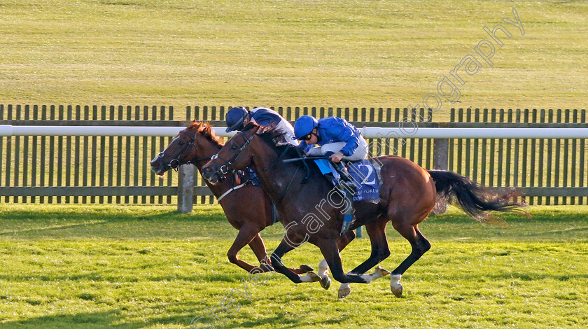 Tregony-0003 
 TREGONY (farside, Saffie Osborne) beats NEW LONDON (nearside) in The Al Basti Equiworld Dubai Godolphin Stakes
Newmarket 29 Sep 2023 - Pic Steven Cargill / Racingfotos.com