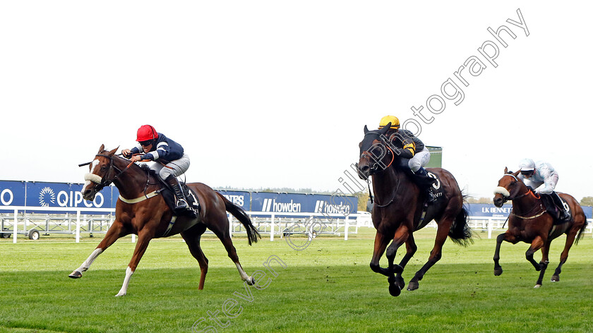 Crystal-Casque-0004 
 CRYSTAL CASQUE (Jo Supple) beats DOUBLE TIME (right) in The LK Bennett Lady Amateur Jockeys Handicap
Ascot 8 Sep 2023 - Pic Steven Cargill / Racingfotos.com