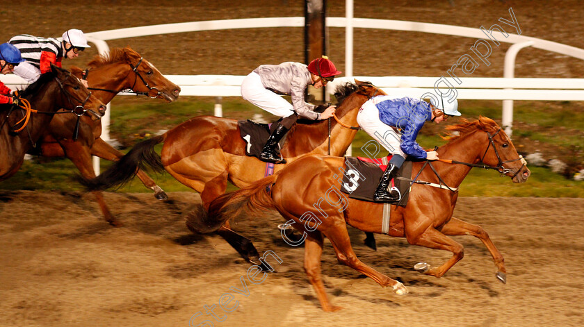 Dawning-0005 
 DAWNING (Rob Hornby) wins The Bet At totesport.com Fillies Novice Stakes Div2
Chelmsford 25 Nov 2019 - Pic Steven Cargill / Racingfotos.com