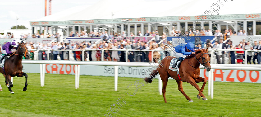 Hurricane-Lane-0007 
 HURRICANE LANE (William Buick) wins The Cazoo St Leger
Doncaster 11 Sep 2021 - Pic Steven Cargill / Racingfotos.com