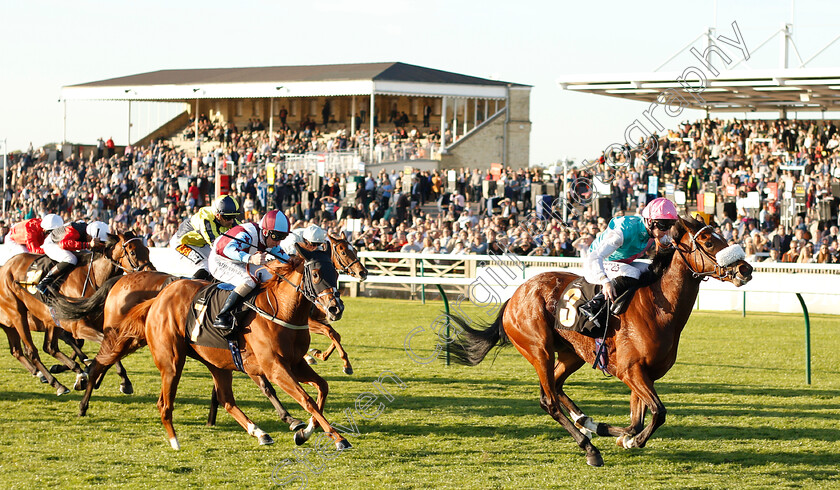 Chaleur-0001 
 CHALEUR (Richard Kingscote) wins The British Stallion Studs EBF Jersey Lily Fillies Nursery
Newmarket 29 Sep 2018 - Pic Steven Cargill / Racingfotos.com