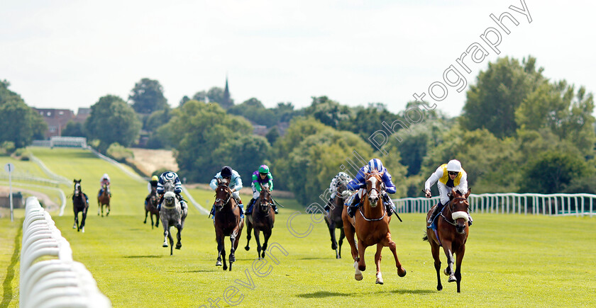 Mahrajaan-0003 
 MAHRAJAAN (2nd right, Jim Crowley) beats FORZA ORTA (right) in The British Stallion Studs EBF Novice Stakes Div2
Leicester 15 Jul 2021 - Pic Steven Cargill / Racingfotos.com