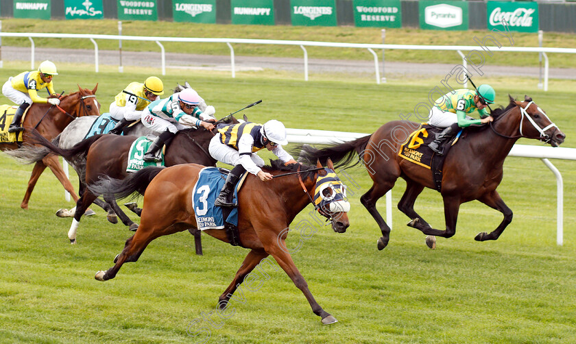 Amade-0004 
 AMADE (centre, Flavien Prat) beats ARKLOW (right) in The Belmont Gold Cup Invitational
Belmont Park USA, 7 Jun 2019 - Pic Steven Cargill / Racingfotos.com