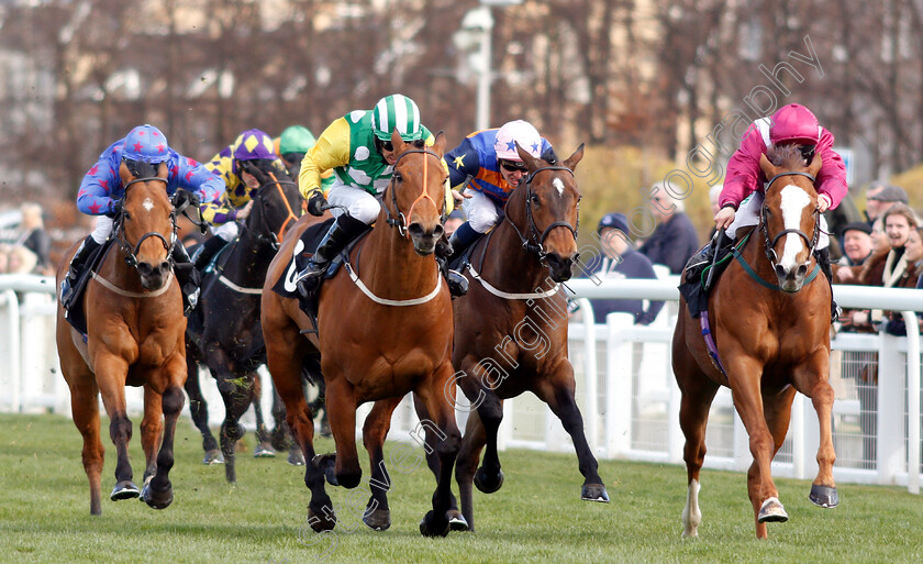 Tanasoq-0002 
 TANASOQ (2nd left, Graham Lee) beats EL ASTRONAUTE (right) and TARBOOSH (2nd right) in The Borderlescott Sprint Trophy Stakes
Musselburgh 2 Apr 2019 - Pic Steven Cargill / Racingfotos.com