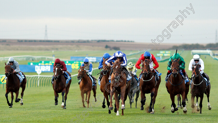 Queen-Power-0002 
 QUEEN POWER (centre, Harry Bentley) wins The Godolphin Under Starters Orders Maiden Fillies Stakes Div2
Newmarket 12 Oct 2018 - Pic Steven Cargill / Racingfotos.com