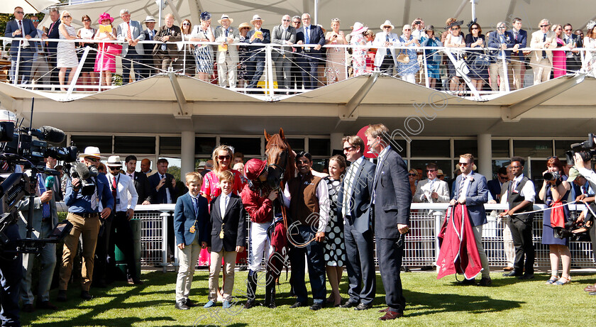 Lightning-Spear-0018 
 LIGHTNING SPEAR (Oisin Murphy) with David Simcock and David Redvers after The Qatar Sussex Stakes
Goodwood 1 Aug 2018 - Pic Steven Cargill / Racingfotos.com