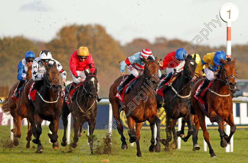 Star-Rock-0004 
 STAR ROCK (right, P J McDonald) beats VINTAGE FOLLY (centre) and MELESINA (left) in The Betfred TV EBF Stallions Breeding Winners Gillies Fillies Stakes Doncaster 11 Nov 2017 - Pic Steven Cargill / Racingfotos.com