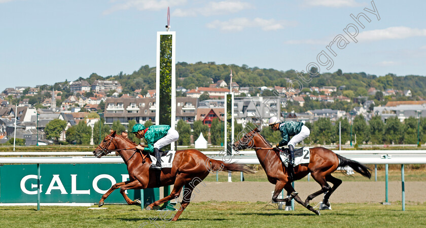 Rajapour-0002 
 RAJAPOUR (Christophe Soumillon) wins The Prix de Crevecoeur
Deauville 6 Aug 2022 - Pic Steven Cargill / Racingfotos.com