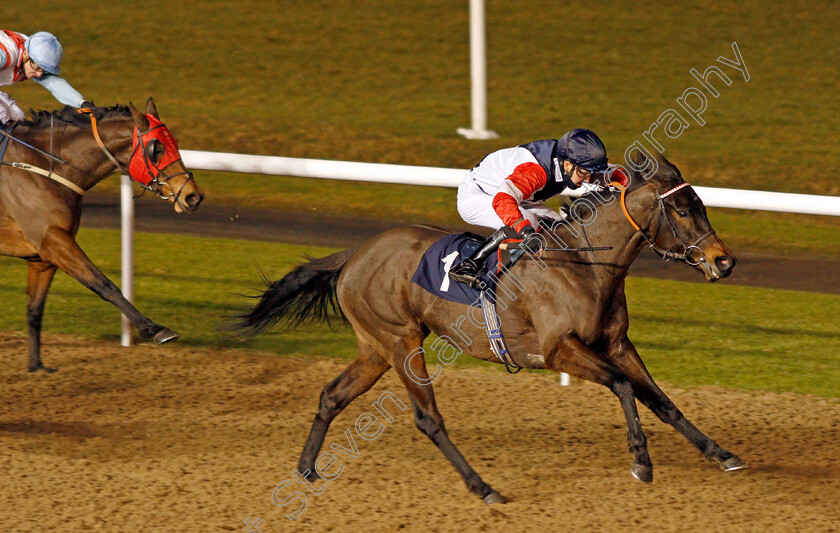 Lady-Quickstep-0004 
 LADY QUICKSTEP (George Bass) wins The Play 4 To Win At Betway Handicap Div1
Wolverhampton 18 Jan 2021 - Pic Steven Cargill / Racingfotos.com