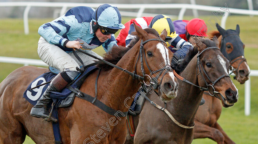 Potters-Corner-0003 
 POTTERS CORNER (right, Jack Tudor) beats ACCORDINGTOGINO (left) in The Chepstow For Kubota Mini Diggers Handicap Hurdle
Chepstow 7 Dec 2019 - Pic Steven Cargill / Racingfotos.com