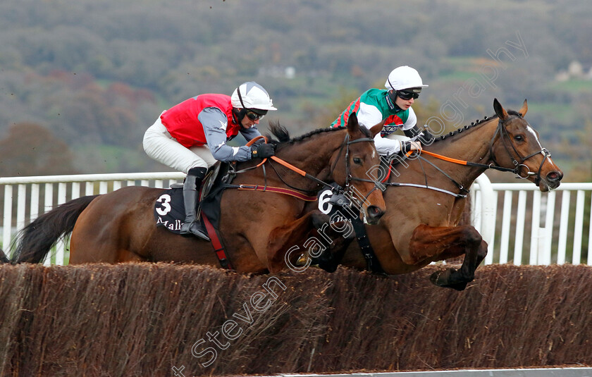 Westerninthepark-and-Primoz-0001 
 WESTERNINTHEPARK (right, Sean Bowen) with PRIMOZ (left, Derek Fox)
Cheltenham 17 Nov 2024 - Pic Steven Cargill / Racingfotos.com