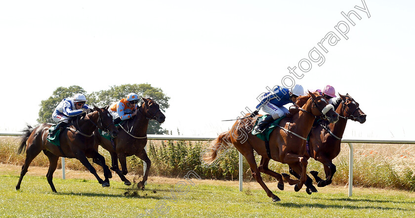 New-Show-0002 
 NEW SHOW (Tom Eaves) beats BORODIN (farside) ELERFAAN (2nd left) and HISTORY WRITER (2nd left) in The British EBF Confined Novice Stakes
Thirsk 4 Jul 2018 - Pic Steven Cargill / Racingfotos.com