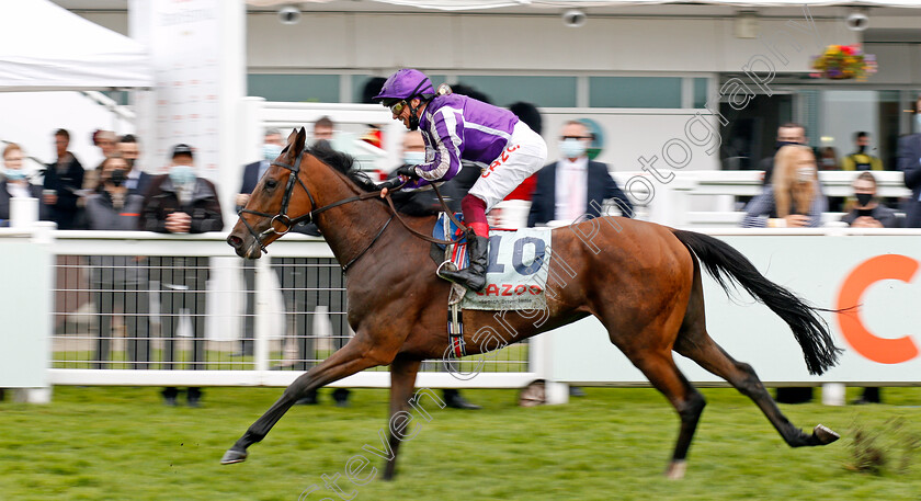 Snowfall-0010 
 SNOWFALL (Frankie Dettori) wins The Cazoo Oaks
Epsom 4 Jun 2021 - Pic Steven Cargill / Racingfotos.com