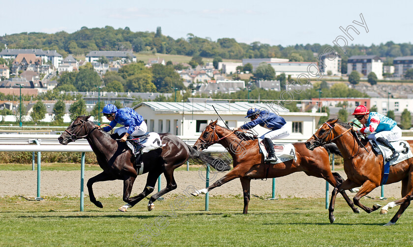 Cabrillo-0002 
 CABRILLO (Mickael Barzalona) beats NOLITO (right) and SHAENJET (centre) in The Prix de Tour-en-Bessin
Deauville 6 Aug 2022 - Pic Steven Cargill / Racingfotos.com