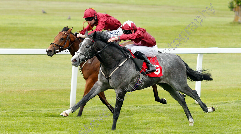 Graceful-Magic-0004 
 GRACEFUL MAGIC (Charles Bishop) beats SNEAKY (left) in The Download The Star Sports App Now EBF Fillies Novice Stakes
Sandown 30 May 2019 - Pic Steven Cargill / Racingfotos.com