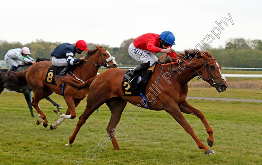 Lights-On-0006 
 LIGHTS ON (Ryan Moore) wins The British Stallion Studs EBF Fillies Handicap
Nottingham 27 Apr 2021 - Pic Steven Cargill / Racingfotos.com