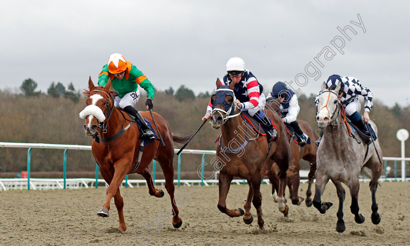 Puerto-De-Vega-0002 
 PUERTO DE VEGA (left, Sean Levey) beats IMPEACH (centre) and ARAMIS GREY (right) in The Betway Handicap
Lingfield 5 Feb 2022 - Pic Steven Cargill / Racingfotos.com