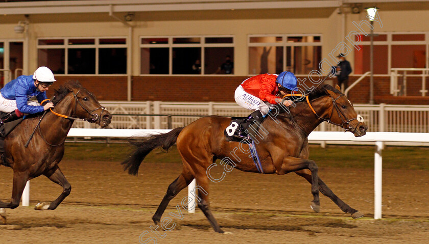 Jean-Baptiste-0003 
 JEAN BAPTISTE (Ryan Moore) wins The Support The Injured Jockeys Fund Novice Stakes
Chelmsford 15 Oct 2020 - Pic Steven Cargill / Racingfotos.com