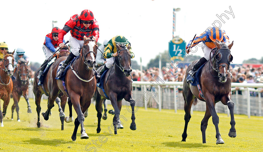 Valdermoro-0003 
 VALDERMORO (left, Tony Hamilton) beats HARPOCRATES (right) in The Tattersalls Acomb Stakes
York 21 Aug 2019 - Pic Steven Cargill / Racingfotos.com