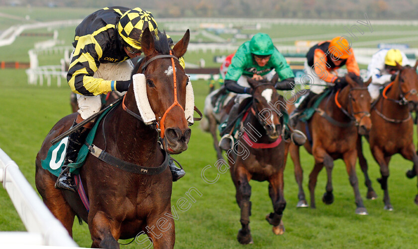 Golan-Fortune-0005 
 GOLAN FORTUNE (Sam Lee) wins The Spinal Injuries Association Big Buck's Handicap Hurdle
Cheltenham 16 Nov 2019 - Pic Steven Cargill / Racingfotos.com