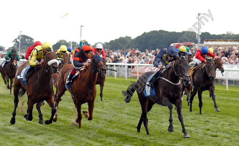 Crossing-The-Line-0003 
 CROSSING THE LINE (Oisin Murphy) beats MOVE SWIFTLY (left) and BETTY F (2nd left) in The British Stallion Studs EBF Fillies Handicap
York 23 Aug 2018 - Pic Steven Cargill / Racingfotos.com