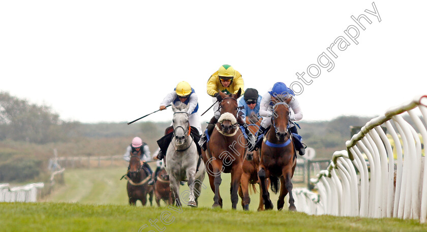 Molliana-0002 
 MOLLIANA (yellow, Brendan Powell) wins The Oakbridge Clarendon Handicap
Les Landes, Jersey 26 Aug 2019 - Pic Steven Cargill / Racingfotos.com