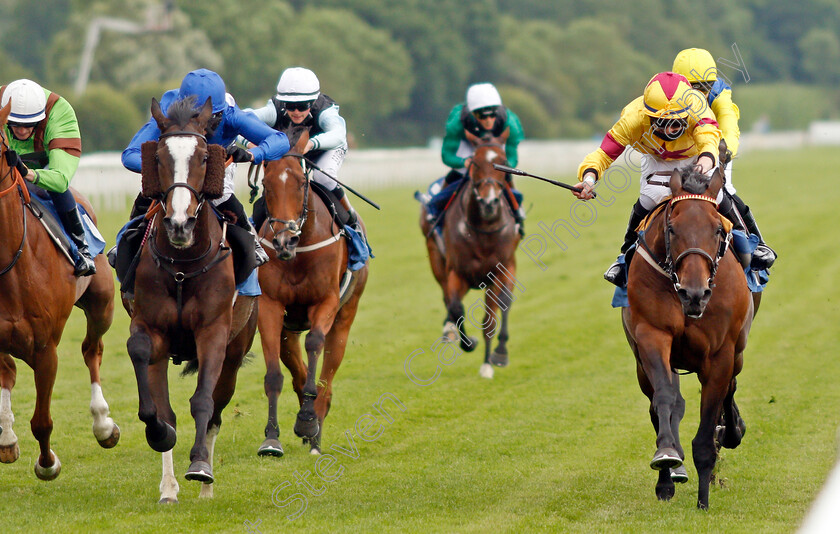 Bollin-Joan-0001 
 BOLLIN JOAN (left, Ella McCain) beats DUBAI INSTINCT (right) in The SASH Charity Apprentice Handicap
York 11 Jun 2021 - Pic Steven Cargill / Racingfotos.com